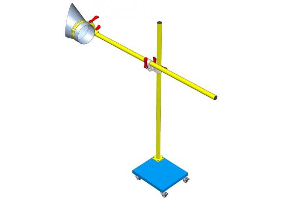 Supporting arms for exhaust gas nozzles